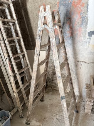 Escalera de madera 6 peldaños