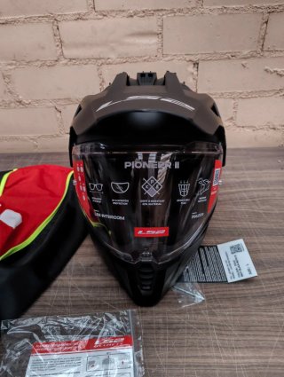 Casco Motocross LS2 Pioneer II Negro Mate L