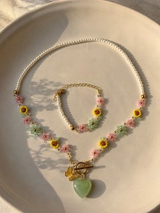 Conjunto collar y pulsera Jade