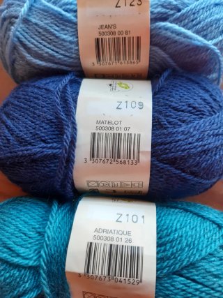 Lana PHILDAR Super Baby – 5 ovillos tonos azules