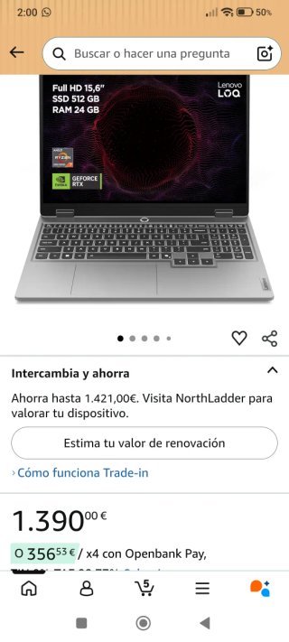 Portátil Lenovo LOQ 15ARP9