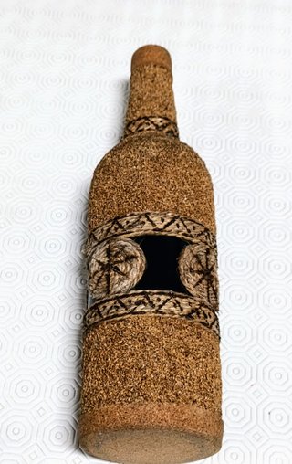 Conjunto garrafa e copos vintage vidro e cortiça