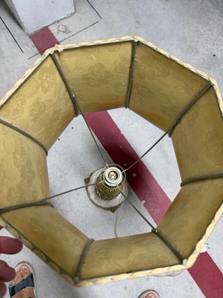 Lámpara de mesa bronce y mármol(Vintange)