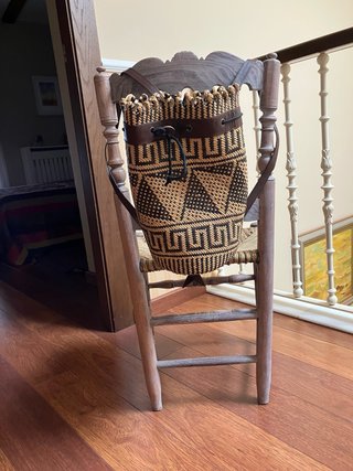 Bolso de fibra natural tejido