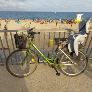Bicicleta Orbea Verde con Silla Infantil