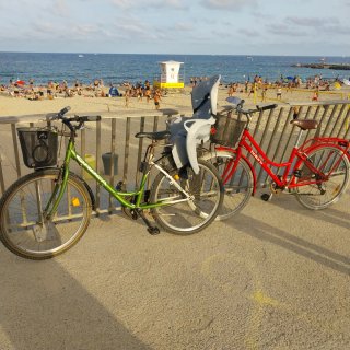 Bicicleta Orbea Verde con Silla Infantil