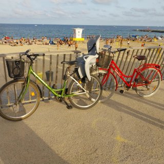 Bicicleta Orbea Verde con Silla Infantil