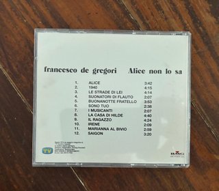 CD Francesco De Gregori - Alice non lo sa