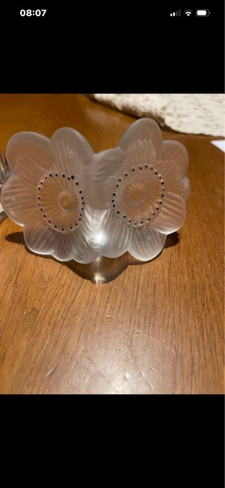 Bottiglietta cristallo vintage 15 cm picvolo segno