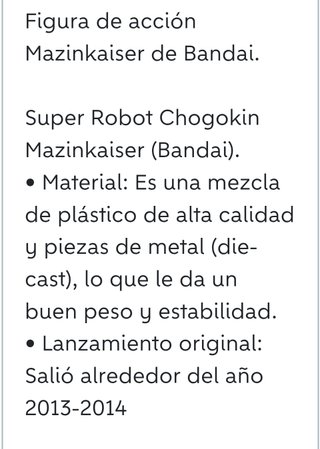 Figura Super Robot Chogokin Mazinkaiser