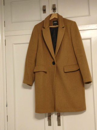 Abrigo Camel Zara Talla M