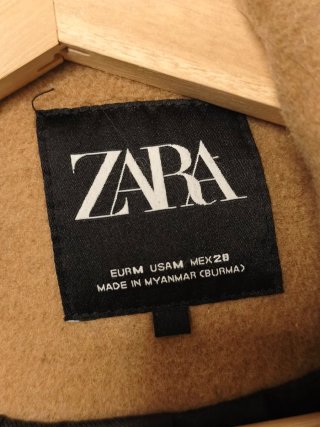 Abrigo Camel Zara Talla M