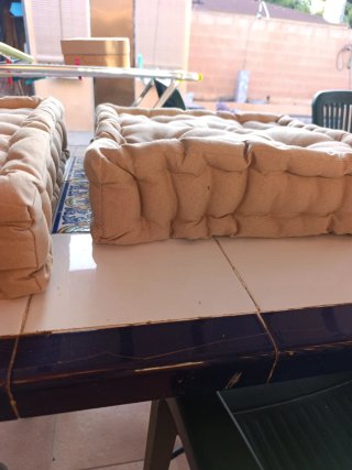 Cuscino per pallet beige in tessuto