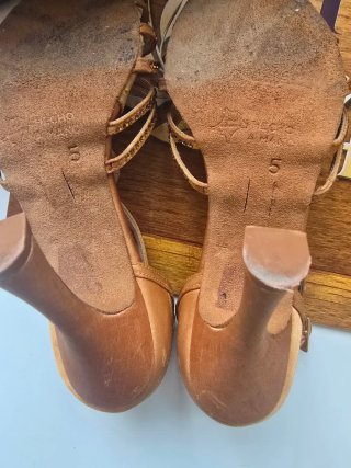 Zapatos de baile Manuel Reina Beige/Oro