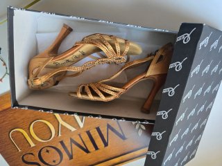 Zapatos de baile Manuel Reina Beige/Oro