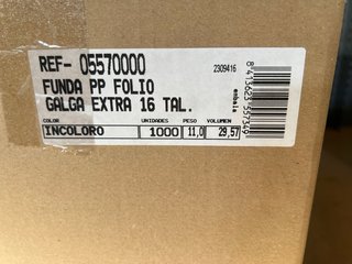 Fundas plásticas para archivar hojas caja de 1000