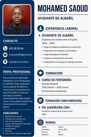 Hola, estoy buscando trabajo en Castellón y alrede