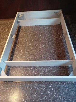 Cama 135x200 con somier de láminas