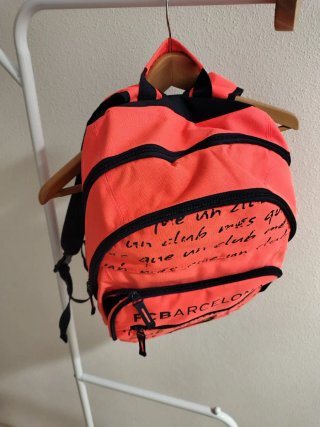 Mochila FC Barcelona Naranja Fluorescente