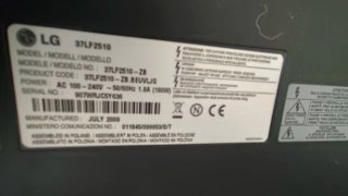 Televisor LG 37 Negro. Leer descripción