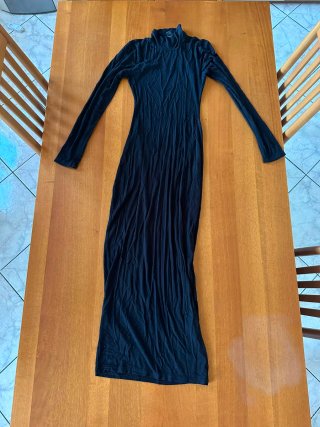 Abito lungo nero donna