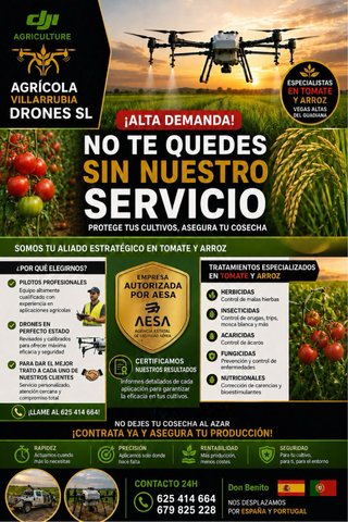 Drones para tratamientos, abonados y siembra