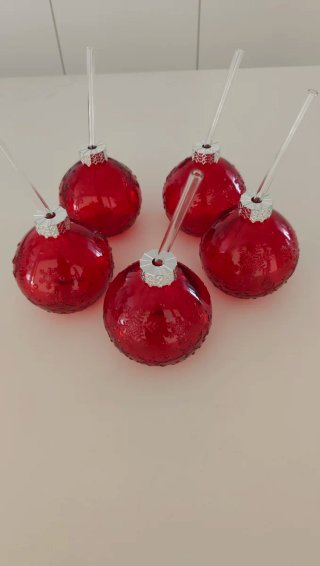 Bolas de Navidad Rojas (Set de 5)