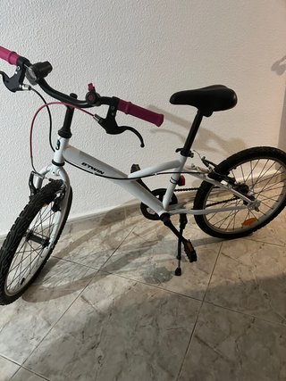 Bicicleta Infantil Btwin Blanca y Rosa