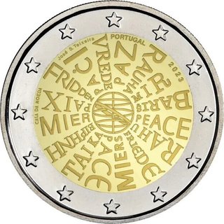 MONEDA CONMEMORATIVA 2€ PORTUGAL 2023. PAZ 2023