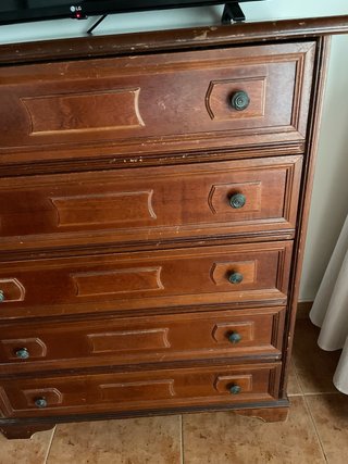 Cómoda de madera 6 cajones