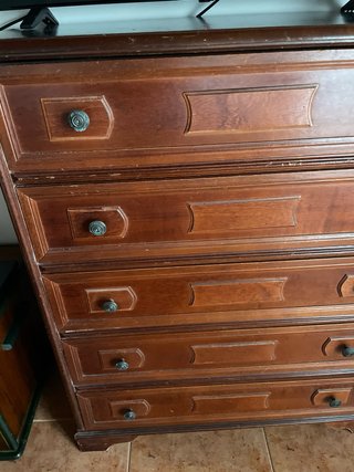 Cómoda de madera 6 cajones