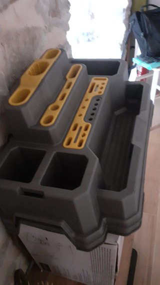Caja y 2 organizadores de herramientas Stanley