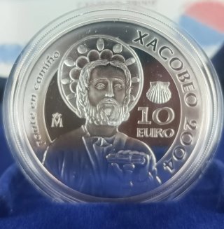 MONEDA  10€ PLATA XACOBEO 2004 PROOF