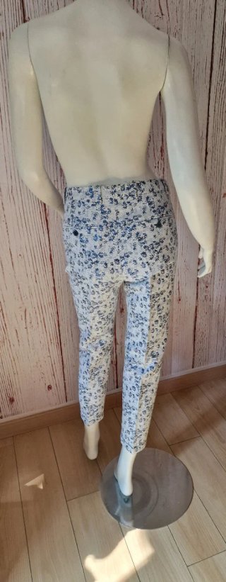 Pantalón Mauro Grifoni Jacquard Floral Azul