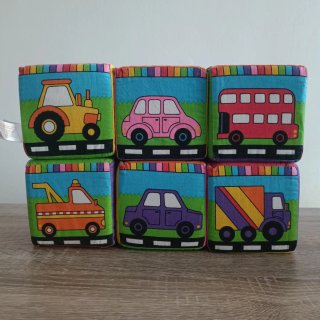 Juego de 6 cubos de tela para bebés