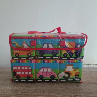 Juego de 6 cubos de tela para bebés