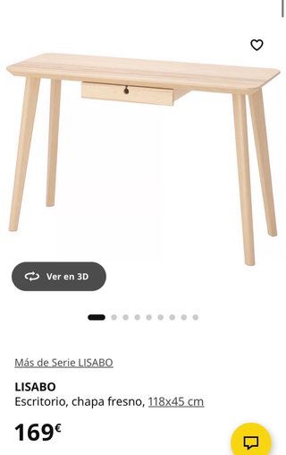 Escritorio de madera con cajón