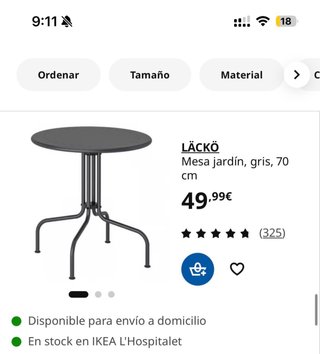 Conjunto Mesa y 2 Sillas Exterior