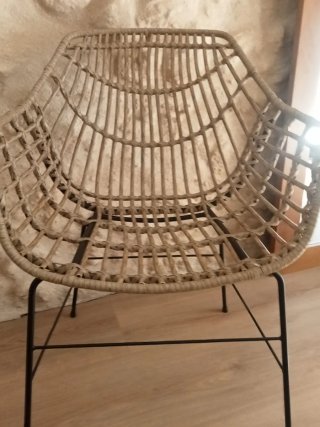 Silla de jardín ILDERHUSE beige/gris