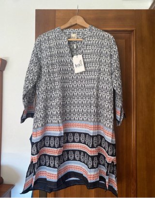 Vestido playero estampado mujer