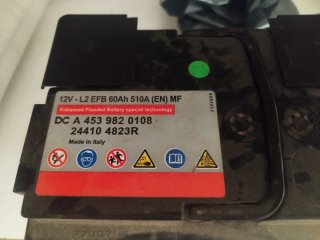 Batería Coche EFB 60Ah 510A DC A 453 982 0108