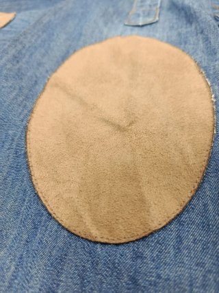 Camisa vaquera con codos ante Talla M