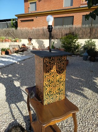Lámpara artesanal única ceramica