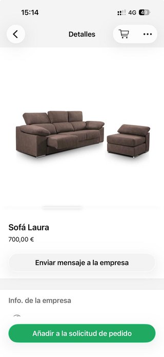 Sofá modular marrón tela