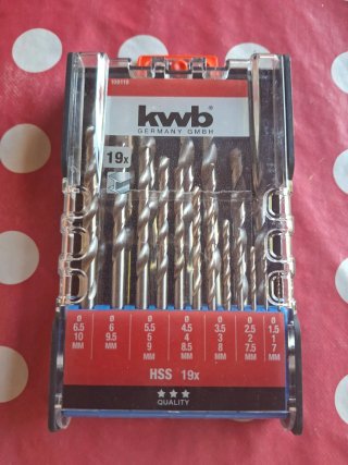 Brocas HSS KWB 19 piezas