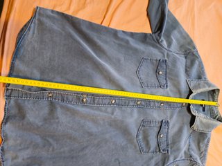 Camicia Jeans Uomo Cotone Blu
