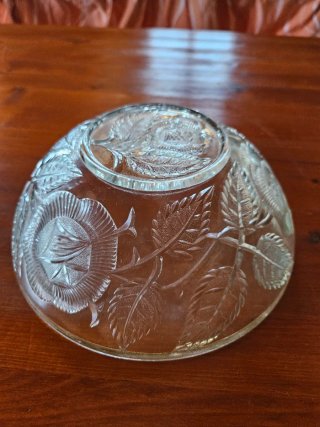 Set Ciotole Vetro Inciso Oro Vintage