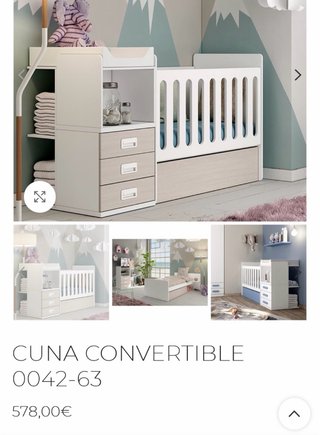 Cuna convertible en cama