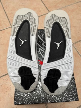 Jordan 4 Retro Blanco Negro Talla 44