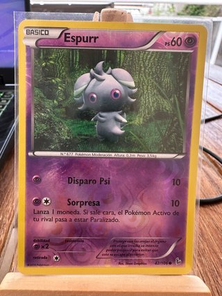 Carta Pokémon TCG espurr reverse